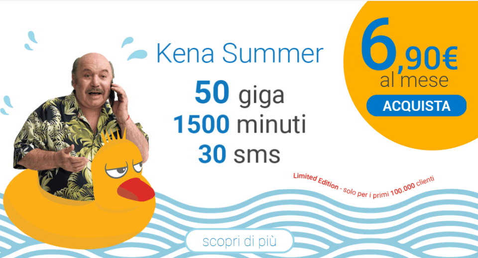 Fantastico, l’offerta Kena Summer 50 Giga è stata prorogata ancora!