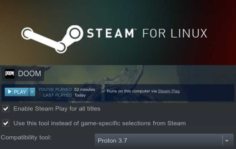 Steam Play permette l'emulazione dei giochi Windows su sistemi Linux