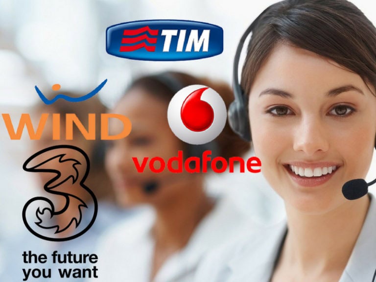 tim, wind, tre, vodafone call center