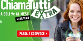 CoopVoce: nuova promo Chiama Tutti Extra, 30 Giga a 9 euro al mese con molto altro