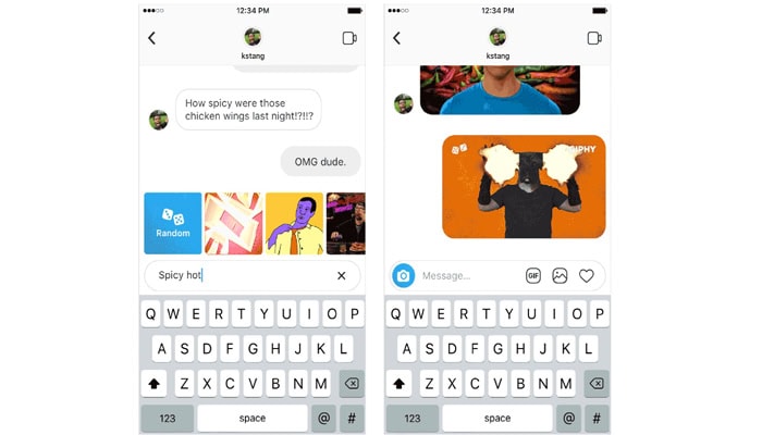 Instagram, le GIF sui Direct