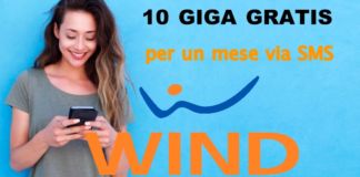 Wind 10 GB gratis via SMS