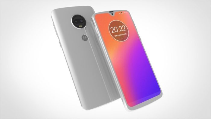 Motorola Moto G7 argento render