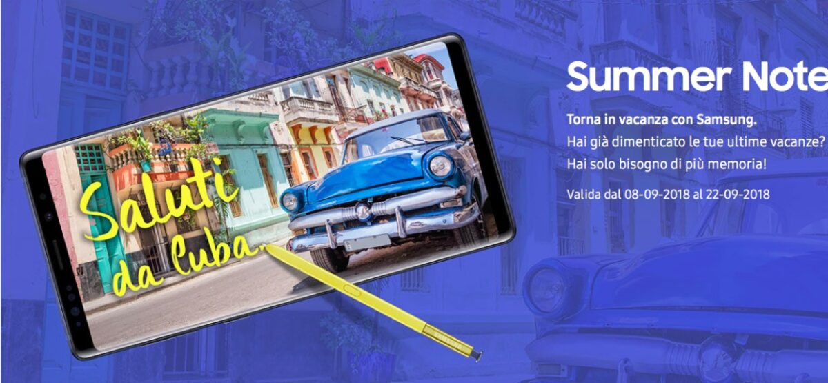 Concorso samsung Galaxy Note 9 e viaggio a Cuba