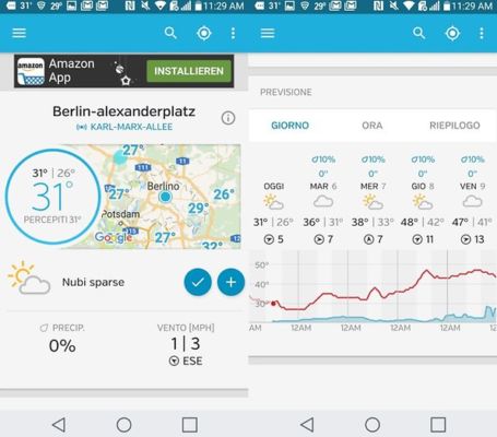 Weather Underground app Android