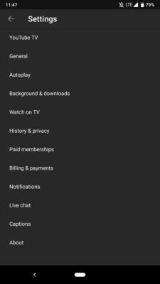 impostazioni Youtube Temi