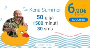 Kena Mobile: ritorna la Summer 50 GB a 5,90 euro per gli ex-clienti