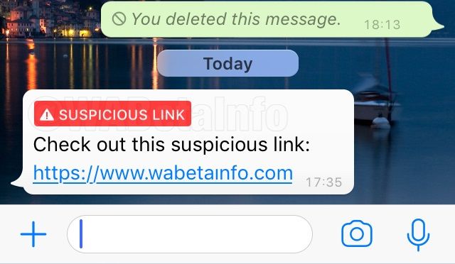 link sospetto Whatsapp