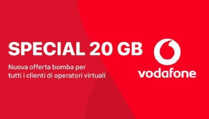 Passa a Vodafone: nuova Special 20 e 30 GB in offerta a partire da 7 euro al mese