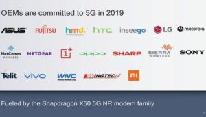 LG, HTC, HMD e Sony sono tra i partner 5G di Qualcomm per il 2019
