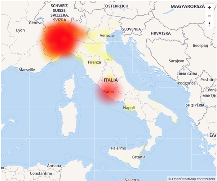 Vodafone down in alcune città d'Italia