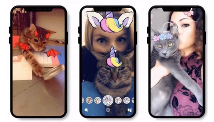 Snapchat si aggiorna con gli effetti per i gatti