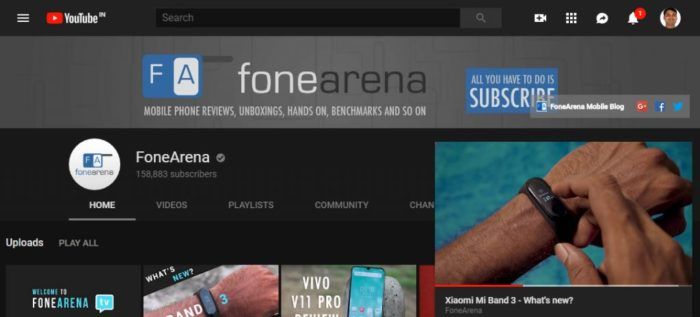 aggiornamento Youtube PiP