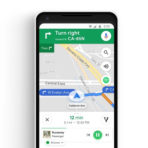 aggiornamento google maps spotify