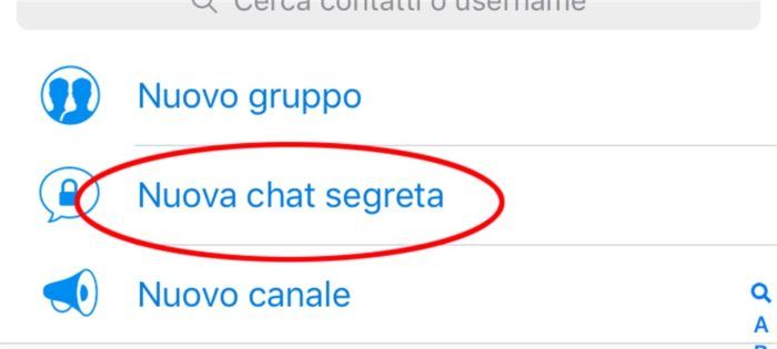 chat segreta Telegram