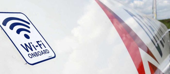 connessione WiFi in aereo