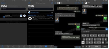 dark mode Whatsapp iOS