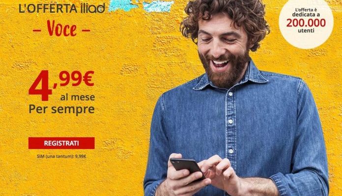 Passa a Iliad: ecco la nuova offerta solo "Voce" a 4,99 euro al mese