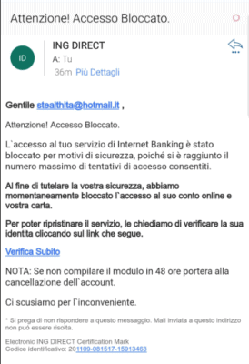 truffa ING Direct