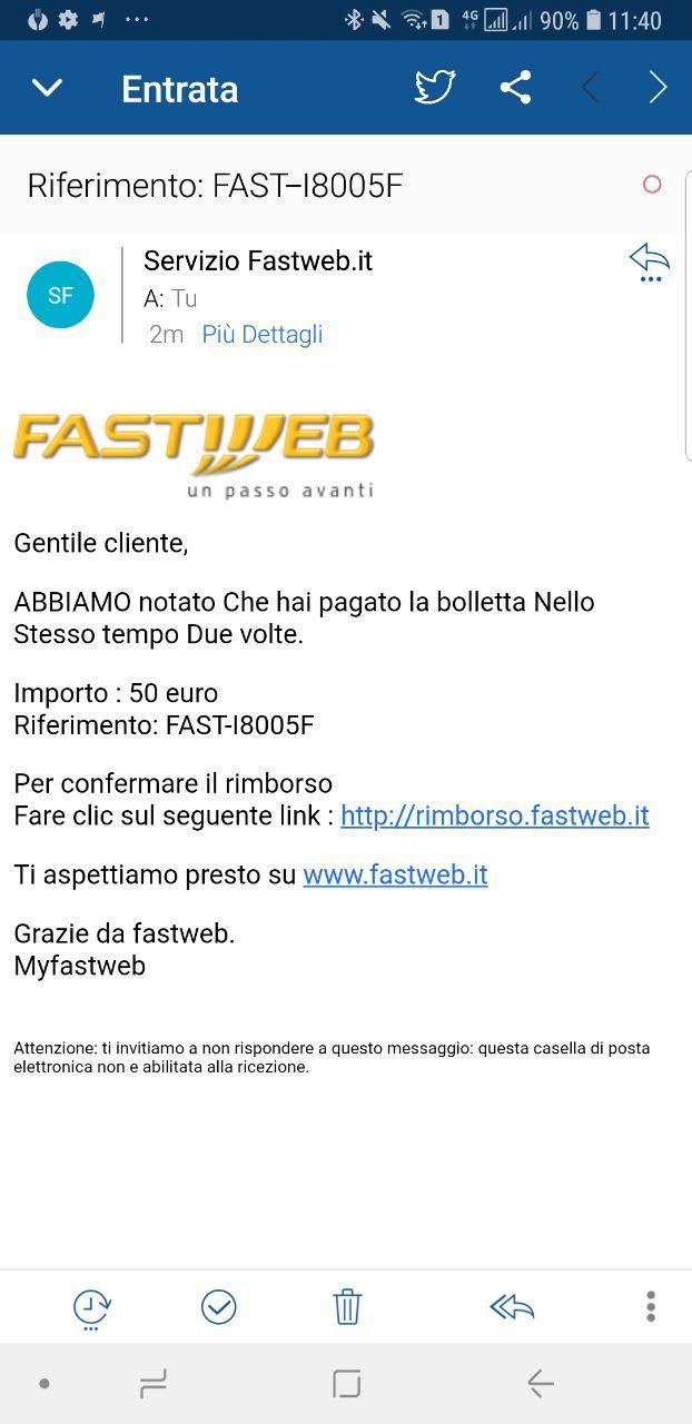 truffa rimborso fastweb