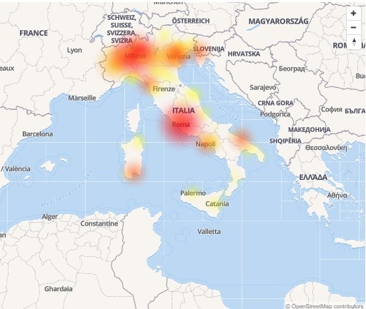 Iliad down Italia 7 novembre
