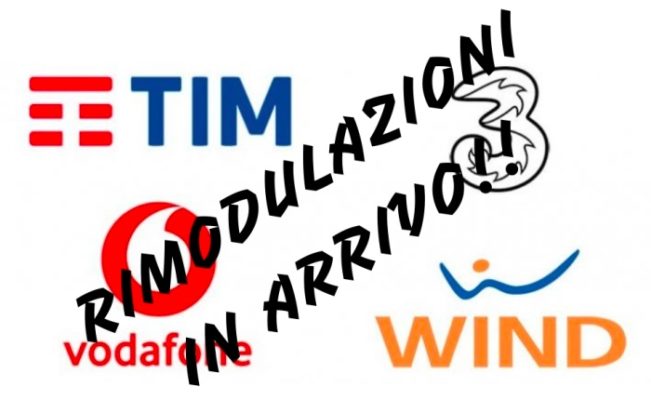 rimodulazioni Tim Wind 3 Vodafone aumenti telefonici