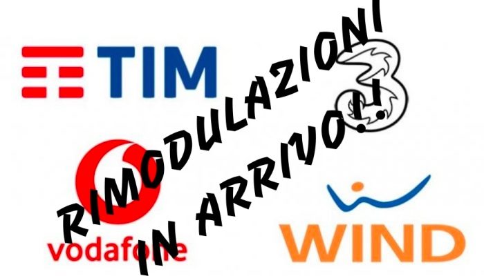 rimodulazioni Tim Wind 3 Vodafone