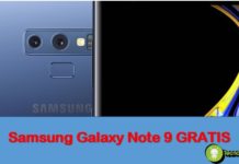 Samsung Galaxy Note 9 gratis