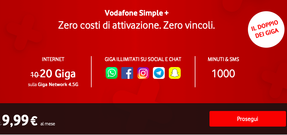 Vodafone Simple Plus 20