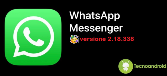 aggiornamento Whatsapp 2.18.338