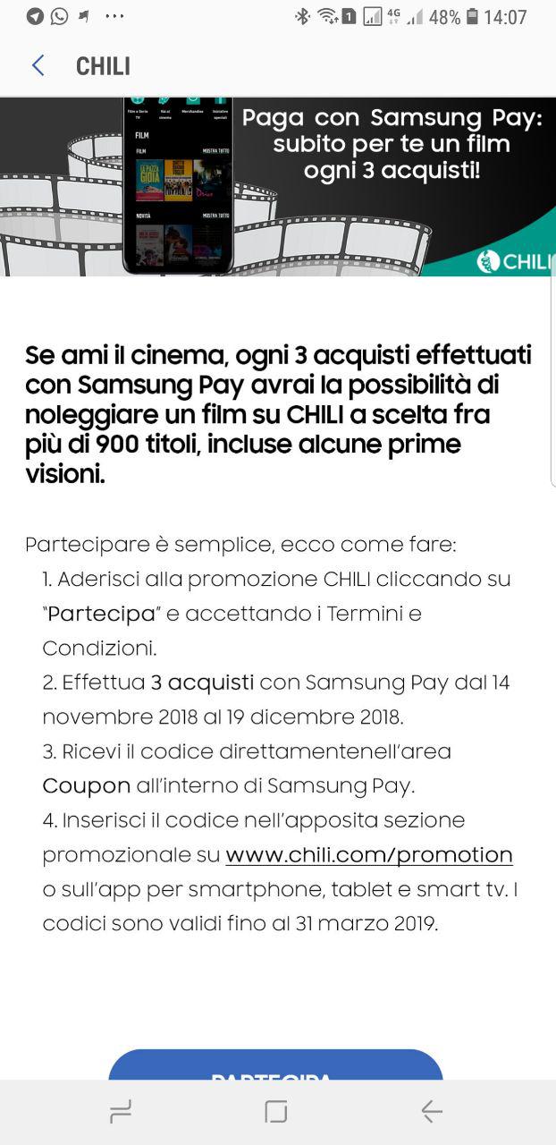 chili tv samsung pay