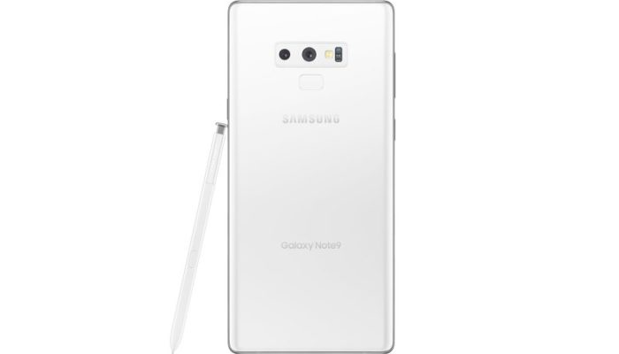 Samsung Galaxy Note 9 in bianco Pure White