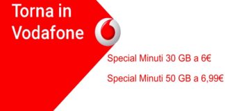 Torna in Vodafone con le offerte winback