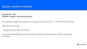 Essential Phone, arrivano le patch di dicembre