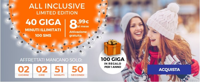 Wind offerta All Inclusive 40 GB Gratis