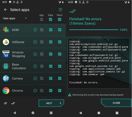 app migrate custom rom Android