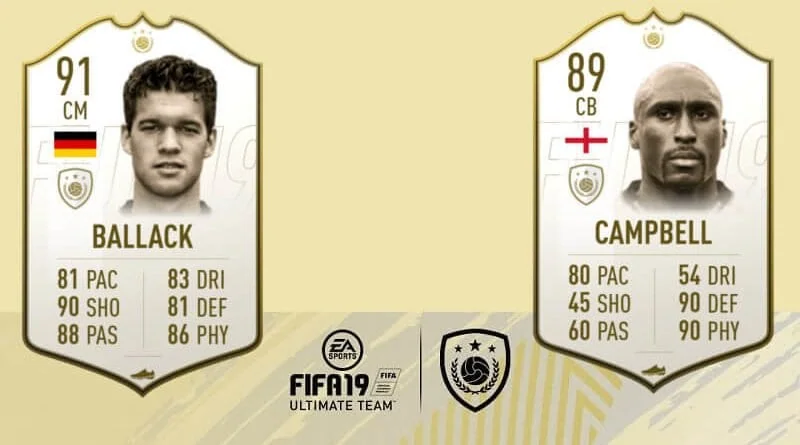 Fifa 19: disponibili le versioni prime di Ballack e Campbell