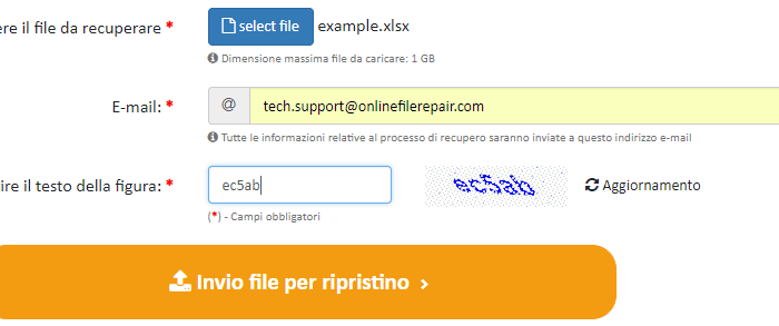 recuperare file excel danneggiati