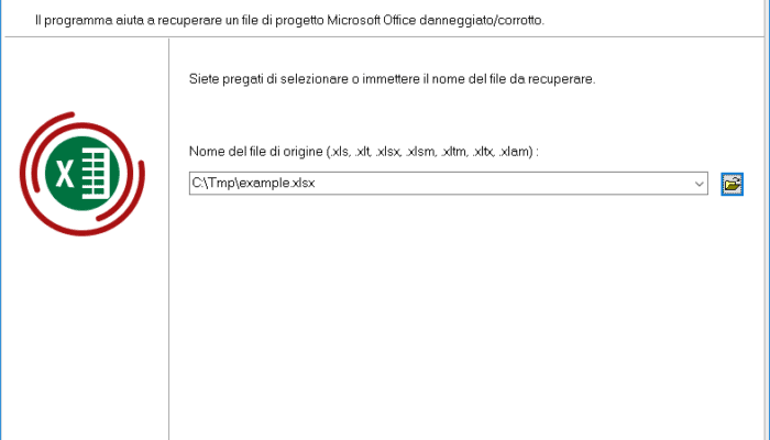 Recovery toolbox per Excel