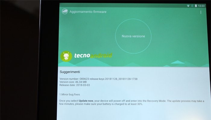 CHUWI Hi9 Air, aggiornamento software