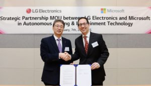 LG e Microsoft insieme al CES 2019 per accelerare la rivoluzione automotive