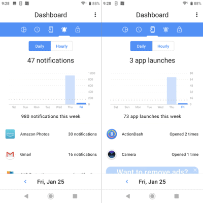 Play store actiondash Android Pie