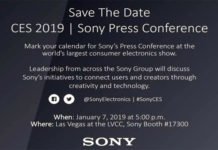 Sony annuncia un evento al CES 2019