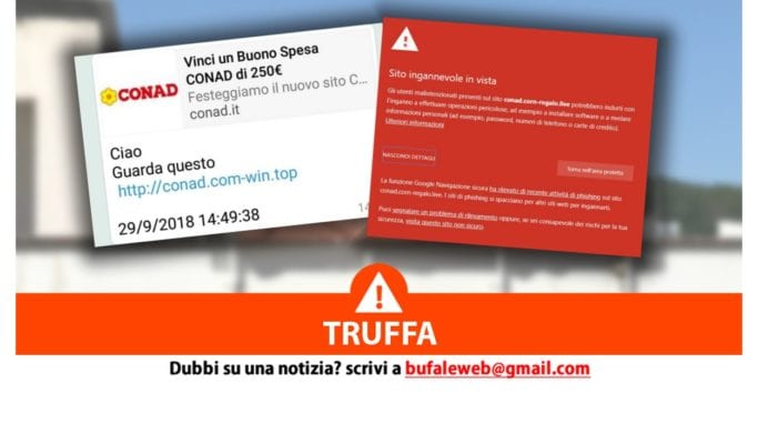 Whatsapp truffa Buono Conad