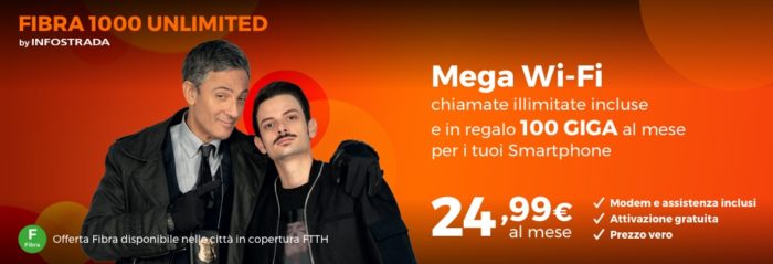 Wind offerta Fibra 1000 Unlimited 2019