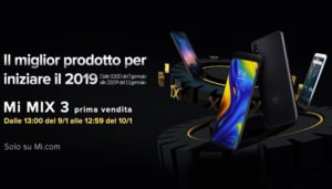 Xiaomi Mi MIX 3 disponibile in Italia