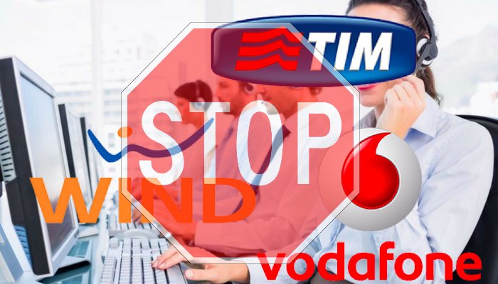 Come bloccare call center TIM Wind 3 Vodafone