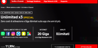 vodafone unlimited x3 special
