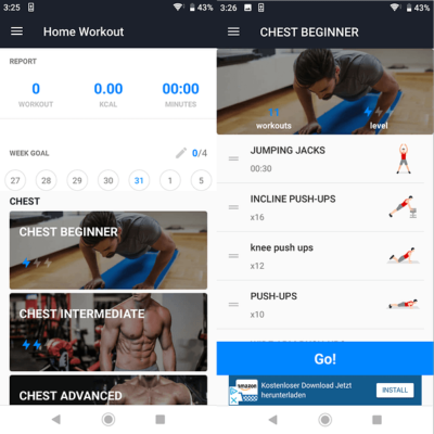 Play Store home workout