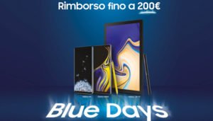 Samsung Blue Days rimborsa fino a 200 euro per chi acquista questi device